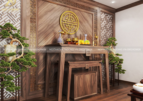 Bàn thờ gỗ óc chó BT-07